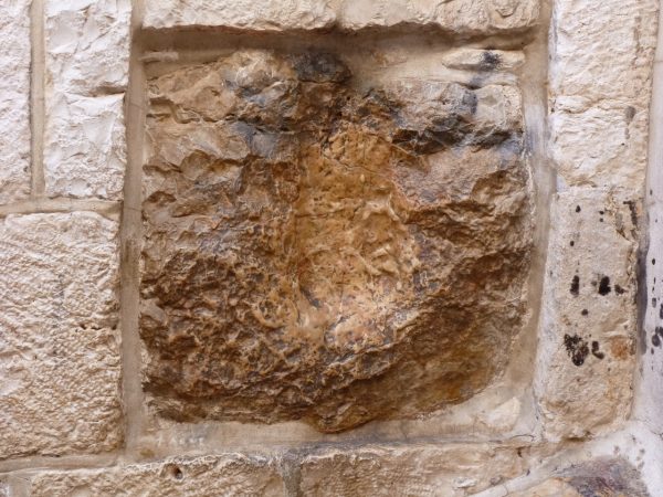 Stone Handprint, Station 5 of the Via Dolorosa