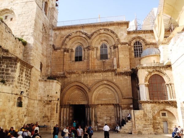 Entrance to the Church of the Holy Sepulcher in Jerusalem