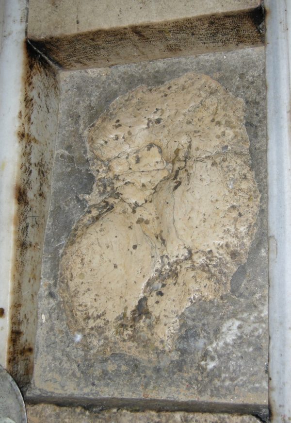 Footprint of Jesus in the Chapel of the Ascension